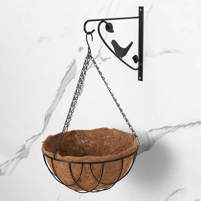 001-YZ01 12-inch Hanging Flower Pot Basket with Coir Liner Garden Decor (Semi-circular Mesh Shape) 001-YZ01 12-inch Hanging Flower Pot Basket with Coir Liner Garden Decor (Semi-circular Mesh Shape)